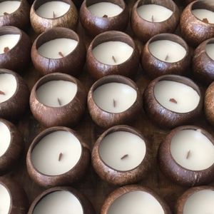 ENVÍO INMEDIATO Vela de Cáscara de Coco 2026, Cera de Quema Limpia para Aromaterapia y Relajación, Aroma Duradero, Artesanía Premium - Product Image 2