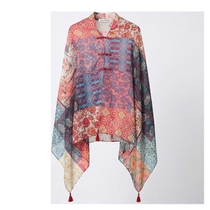 Pañuelo de Seda de Alta Calidad para Mujer, Marca NORTH APPROACH, Estampado Floral, Estilo Étnico, Largo, Multifuncional, para Uso en Exteriores, Accesorio de Moda - Product Image 1