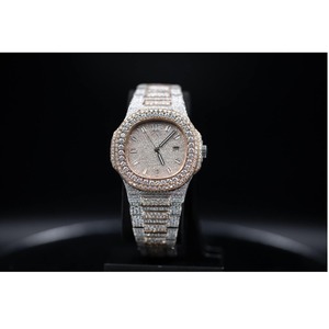 Reloj de Moissanita con Corte Brillante VVS, Cuadrado, Estilo Antiguo, Hip Hop, Lujo, Cuarzo, Moda, Negocios, Esfera de Cristal, Colección para Hombre - Product Image 5