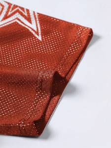 Maillot de football américain personnalisé en mesh, col en V oversize, impression de numéro, respirant, unisexe, tee-shirt de sport, vêtements en gros OEM/ODM - Product Image 5
