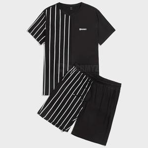 Conjuntos de Camiseta y Pantalones Cortos para Hombre, 100% Poliéster, Cintura Elástica, Transpirable, Secado Rápido, 2 en 1, Ropa Deportiva, Precio al por Mayor - Product Image 1