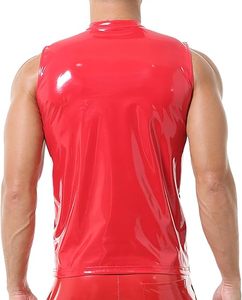 เสื้อกล้ามออกกำลังกายผู้ชายสีดำแบบกำหนดเอง เสื้อกล้ามหนังเรียบๆ สำหรับฤดูร้อน เสื้อผ้าแฟชั่นสำหรับออกกำลังกายผู้ชาย - Product Image 2