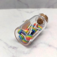 Miniature bouteille en verre sucette décorative multicolore échelle 1:12 pour maison de poupée, cadeau et décoration pour les 14 ans et plus