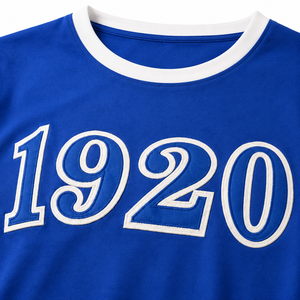 T-shirt col en V Zeta Phi Beta Sorority 1920 Sooo Sweet Bleu Blanc Manches Courtes Greek Life Apparel Vente en Gros Grandes Tailles - Product Image 6