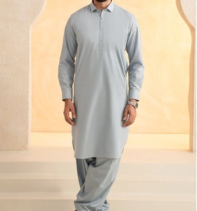 Vêtements islamiques traditionnels pour homme 100% coton, fabriqués au Pakistan, Shalwar Kameez respirant, vente en gros, robe musulmane Salwar Kameez - Product Image 6