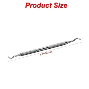 Cureta Ósea Quirúrgica Dental Lucas, Cureta Ósea Dentada de Doble Punta, Cucharas de Precisión para Cirugía Oral, Acero Inoxidable, Aprobado por ISO - Product Image 3