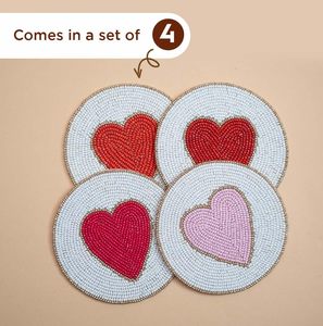 Sous-verre brodé et perlé sur mesure, 5 mm d'épaisseur, style bohème, très résistant, décoration de table pour la maison et l'hôtel, cadeau de fête - Product Image 4