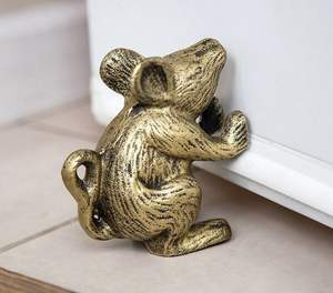 Tope de Puerta Decorativo de Latón Macizo con Forma de Animal, Tope de Puerta de Latón con Acabado Antiguo, Tope de Puerta de Latón Resistente - Product Image 3