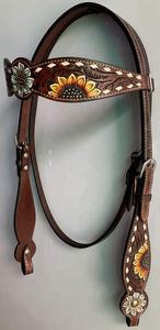 Top Vente Cheval En Cuir Headstall & Collier De Poitrine Ensemble Tack En Cuir De Vache En Cuir Véritable Logo Personnalisé Produits Occidentaux - Product Image 3