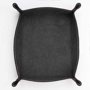 Stable Snap Genuine Leather Tray Folding Desktop Storage Catchall <b>Case</b> Custom Design Real Leather Tray GLTY-0035 - Product Image 1