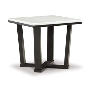 <b>Modern</b> Eco-Friendly Durable Marble Top <b>Coffee</b> <b>Table</b> with <b>Black</b> Metal Frame Contemporary Living Room Furniture - Product Image 2