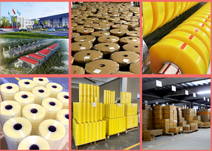 Hot bán tùy chỉnh in vàng Twill băng phản quang PE tín hiệu an toàn gắn cờ hàng rào cảnh báo Băng - Product Image 5