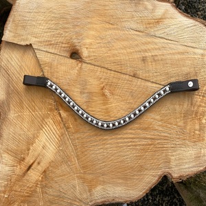 Bridon équestre en cuir de qualité supérieure avec frontale ornée de cristaux, rembourrage doux, personnalisable, équipement équestre. - Product Image 6