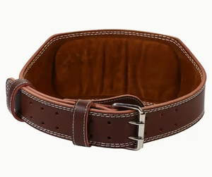 Customizable Leather Weightlifting Belt Non-Slip Adjustable Buckle Closure Back Support for Strength <b>Training</b> Gym Unisex Basic - Product Image 4