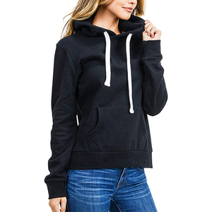 Sudadera con Capucha para Mujer, Unisex, de Color Sólido, Tejida en Felpa, Corte Regular, Informal, para Otoño, con Bolsillos - Product Image 1
