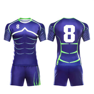 Private Label Sports Wear Top Quality Polyester Material Men Rugby Uniform Online Sale Rugby uniform For Adult - Product Image 1