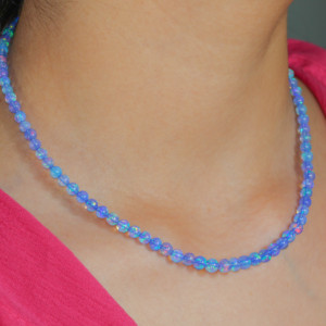 Top Selling Natural Opal Stone Bead <b>Choker</b> 925 <b>Silver</b> Necklace New Design for Spring Summer for Weddings - Product Image 4