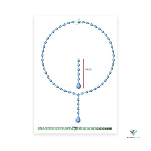 Collier de luxe en or blanc 14 carats avec diamant de laboratoire en forme de poire de 22,98 carats pour femmes - Product Image 5