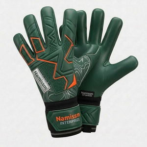 Goalkeeper Gloves Model Pu Leather Full Finger Non Slip Breathable Adjustable Wrist Strap USA GoalKeeper Gloves - Product Image 1