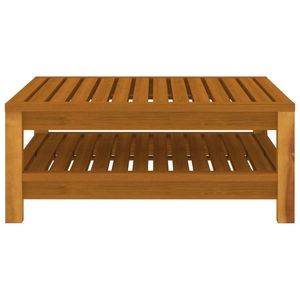 Ensemble de salon en bois d'acacia massif gris foncé pour jardin, 100% polyester, élégant, 4 pièces, meubles d'extérieur en bois - Product Image 3