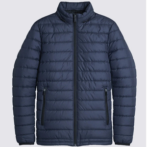Professional Made Casual Wear Zipper Up Puffer Jackets Breathable Plus Size Men's Puffer Jacket with Polyester Filling - Product Image 1