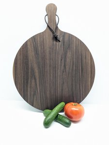 Planche à découper ronde en bois d'acacia de haute qualité pour la cuisine - Idéale pour la viande, les légumes, les charcuteries - Élégante et de qualité supérieure - Product Image 6