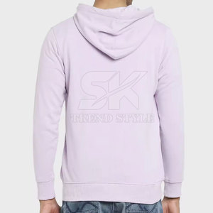Sweat-shirt à capuche uni pour homme, fermeture éclair intégrale, qualité supérieure, nouveau design, 100% coton, prix avantageux - Product Image 2