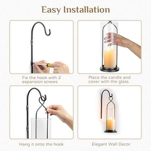 เชิงเทียนติดผนังทำมือ ตกแต่งบ้านด้วยโลหะ ที่แขวนเทียนตกแต่งบ้านสุดหรู - Product Image 6