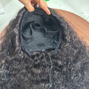 Perruque à ondulations profondes lâches, extensions de cheveux à clips, extensions de cheveux vierges bruts, extensions de cheveux ondulés à double trame, cheveux humains, prix de gros - Product Image 4