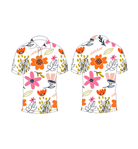 เสื้อโปโลแขนสั้นพิมพ์ลายดอกไม้สีขาวสำหรับบุรุษแฟชั่นฤดูร้อนลำลอง - Product Image 6