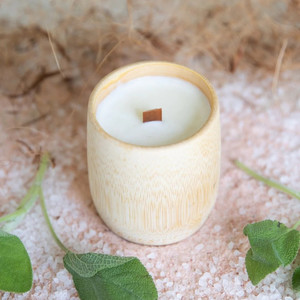 Party Wedding Centerpiece Candle <b>Table</b> Center Piece Decoration Hand Made <b>Mini</b> Bamboo Cup Candles - Product Image 3