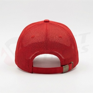 Casquette de baseball classique rouge vif à dos en maille, ajustable, respirante, protection, article tendance, unique pour homme - Product Image 2