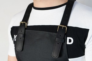 Funda de cuero y lona duradera con cremallera, impermeable, a prueba de golpes, ajustable, con correa cruzada para chef, barista, barbero, carpintero, herramienta de taller - Product Image 3