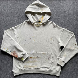 Sudadera con Capucha para Hombre, Estilo Lavado Ácido, 100% Algodón, Impresión Digital Otoñal, Corte Holgado, Tejido Grueso Ecológico, Suministro OEM - Product Image 4