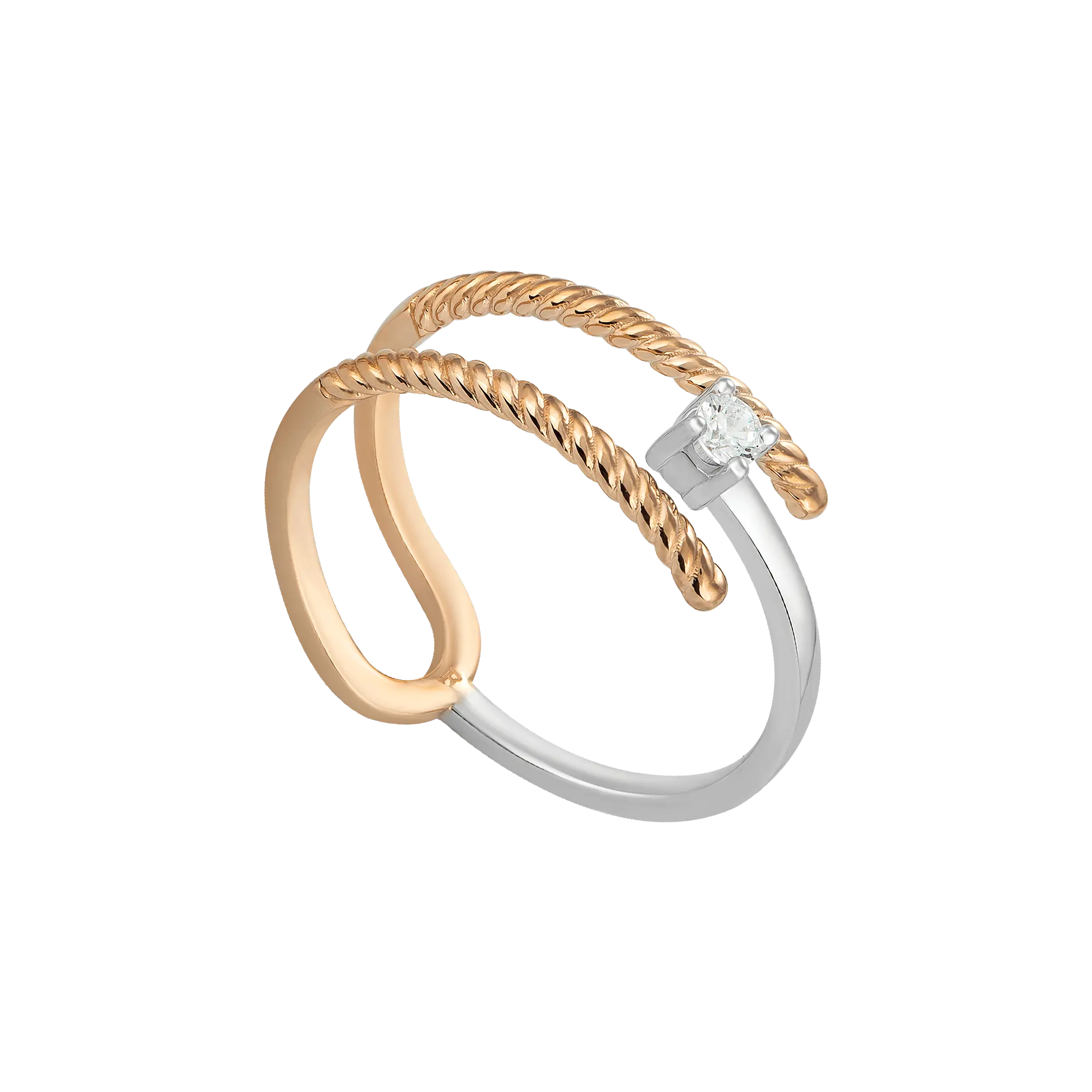 Massief Gouden Sieraden Vrouwen Cz Ring Fijne Custom Sieraden Fabrikant-Pnj Vietnam Wit 10K Gold Geometrische 25 Stuks/Design 2.0 Gram