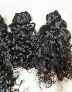 Natural Black <b>Curly</b> Hair <b>Bundles</b> For Matching Naturally Dark <b>Curly</b> Hair Form India Exporter <b>Curly</b> Hair - Product Image 4