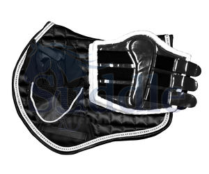 Juego de 3 Almohadillas de Montar a Caballo de Alta Calidad Personalizables, Forro de Tela Cómodo, Equipo Ecuestre Duradero, Color Negro - Product Image 1