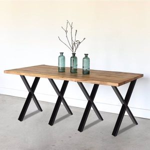 30-Inch Heavy Duty X-Shaped Modern Furniture Legs Coffee Table Desk Anti-Slip Feet Pads Alloy Steel <b>Bench</b> Legs <b>Metal</b> Furniture - Product Image 5