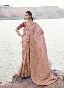 Las más hermosas colecciones de saris de seda de estilo étnico indio para fiestas y festivales, saris de bajo precio para bodas y eventos. - Product Image 6