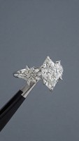Bague de fiançailles et de mariage en diamant de laboratoire certifié IGI de 2,50 carats, taille marquise, pierres latérales florales, or blanc 14 carats, bague de mariée de luxe