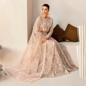 Ramsha volumen boda pesado bordado Organza 3 piezas boda Vestido paquistaní para mujeres Lehenga Choli paquistaní Salwar Kameez - Product Image 6