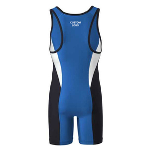 Trajes de Lucha Libre Personalizados de Alta Calidad para Adultos, Venta al por Mayor, Impresión por Transferencia, 100% Poliéster, Ligeros, Transpirables, con Logotipo Frontal - Product Image 3