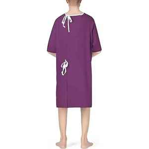 Bata quirúrgica transpirable y reutilizable para pacientes de hospital, uniforme quirúrgico con logotipo personalizado, tela tejida impresa, modelo OEM, unisex, con aguja - Product Image 5