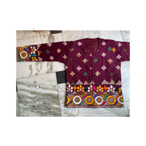 Boho Style Tribal Embroidered Handmade Ethnic <b>Mirror</b> Work Vintage Banjara Jacket Autumn Cotton Finished Fashion Clothing - Product Image 1