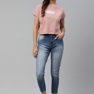 เสื้อยืดผู้หญิงหลากสีสันแบบคลาสสิก ระบายอากาศได้ดี คอเสื้อแบบสั้น พิมพ์ลาย สำหรับสาวๆ วัยผู้ใหญ่ ขายส่งเสื้อผ้าจากบังกลาเทศ ปี 2026 - Product Image 1