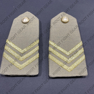 Albania Uniform Epaulet Shoulder <b>Badge</b> Customized Colors Embroidered Safety <b>Pin</b> Sew-On High Quality Bullion Wire - Product Image 3