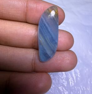 Cabochon de calcite bleue naturelle à bandes, pierre précieuse en vrac, vente en gros, calcite bleue naturelle faite à la main, pierre précieuse en vrac - Product Image 2