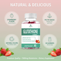 Kangherb OEM ODM Vente en gros Gommes de glutathion végétaliennes de qualité alimentaire 60 unités Éclaircissement du teint Soutien antioxydant