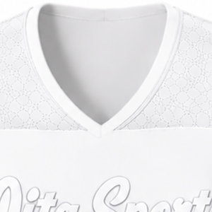 Maillot de cheerleading blanc sublimé sans manches, tenue de sport athlétique pour équipe, uniforme de compétition et d'entraînement - Product Image 5