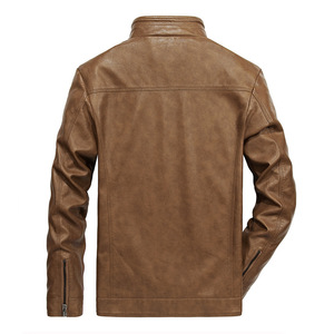 Veste en cuir slim pour homme de haute qualité, personnalisée, épaisse et matelassée pour l'hiver, avec fermeture éclair discrète en caoutchouc et broderies - Product Image 6